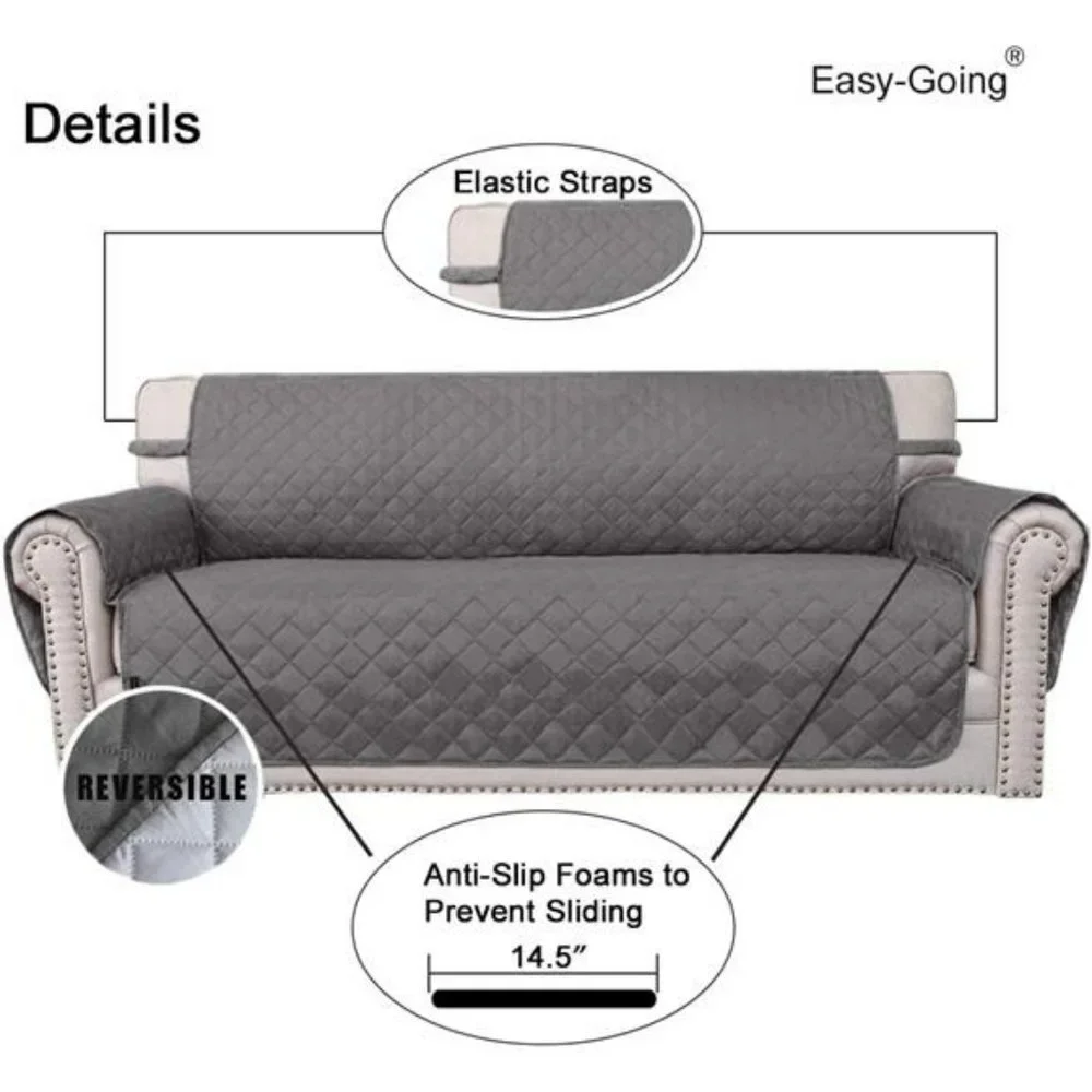 Reversible Couch Cover for 3 Cushion Couch Sofa Cover for Dogs
